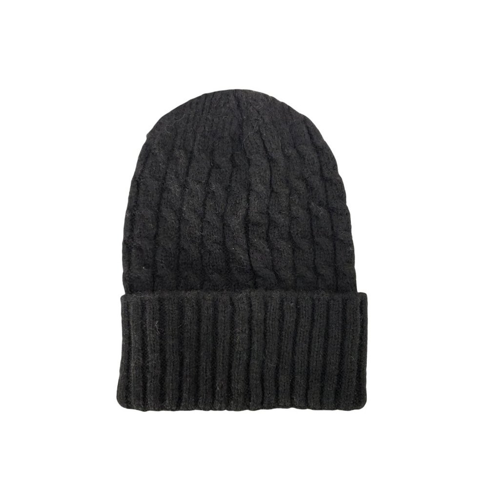 Creazioni Ba-Bo Florence Made In Italy Black Pull-on Knit‎ Hat Beanie New
